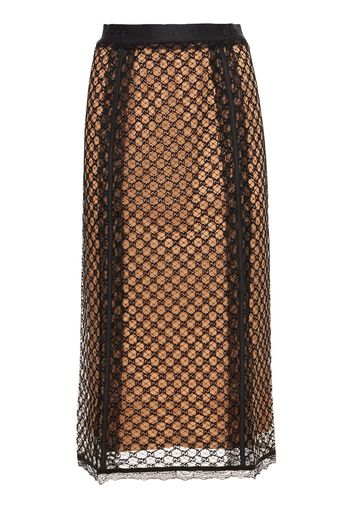 Net Logo Slip Midi Skirt