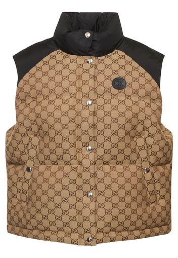 Gg Cotton Blend Down Vest