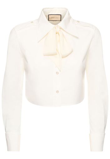 Cotton Shirt W/bow