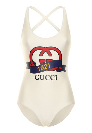 Shimmery Stretch Jersey Swimsuit W/logo