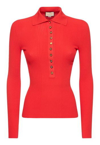 Viscose Blend Knit Polo