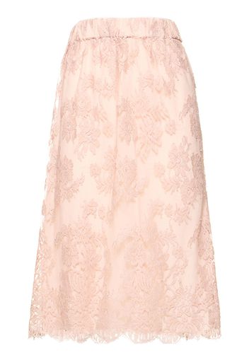 Cotton Blend Lace Skirt