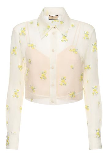 Embroidered Silk Organza Shirt