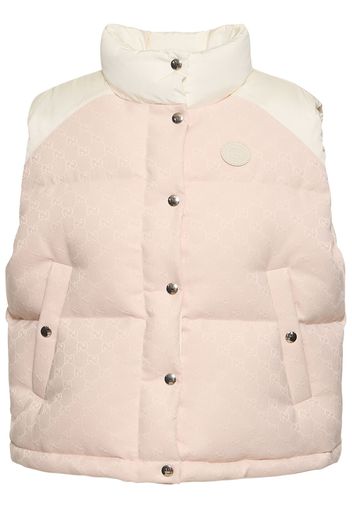 Gg Cotton Canvas Padded Down Vest