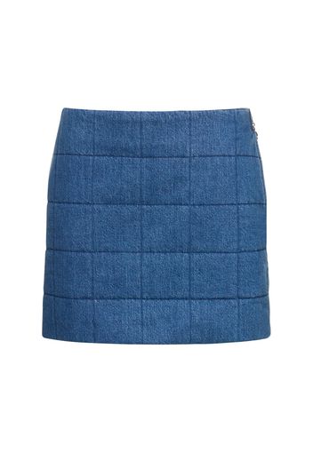 Quilted Denim Skirt