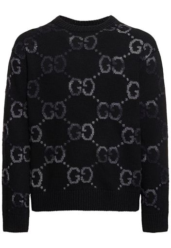 Gg Wool & Acrylic Crewneck Sweater