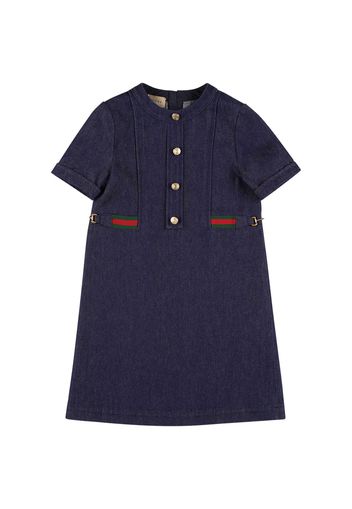 Cotton Blend Denim Dress