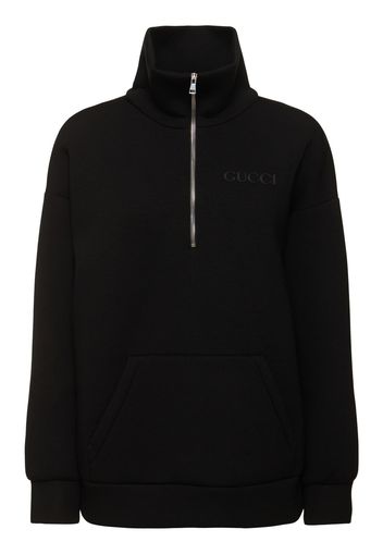 Viscose Jersey Zip Sweatshirt