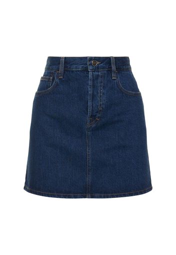 Regular Denim Skirt W/ Laser Logo