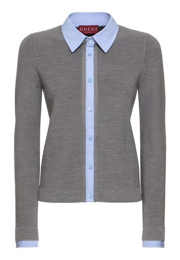 Wool Polo Cardigan