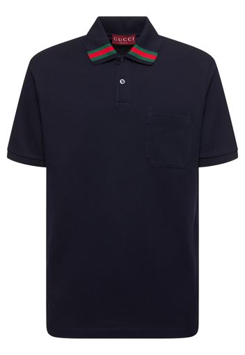 Stretch Cotton Piquet Polo Shirt