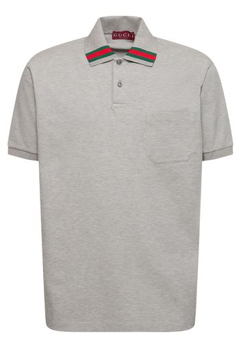 Stretch Cotton Piquet Polo Shirt