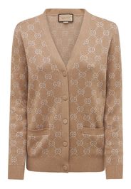 Logo Jacquard Cotton Blend Cardigan