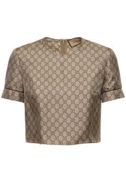 Gg Supreme Printed Silk Twill T-shirt