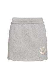 Fleece Cotton Mini Skirt