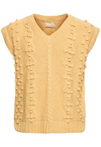 Cotton Cable Knit Vest