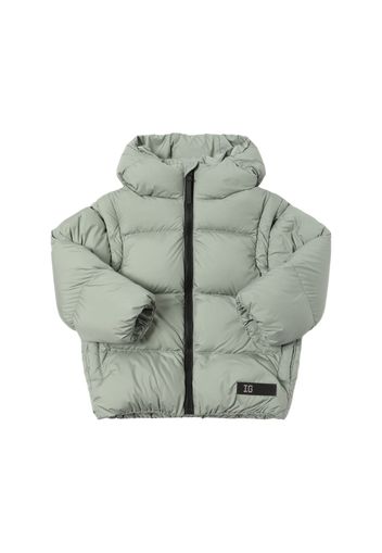 Hooded Nylon Down Jacket