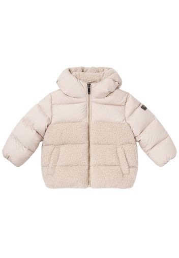 Nylon & Teddy Down Jacket