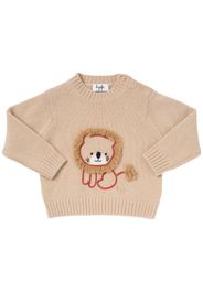 Embroidered Wool Knit Sweater