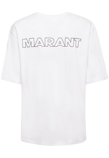 Logo Print Over Cotton Jersey T-shirt