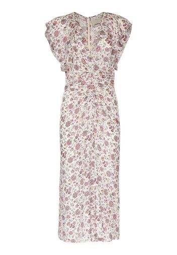 Lyndsay Floral Silk & Viscose Midi Dress