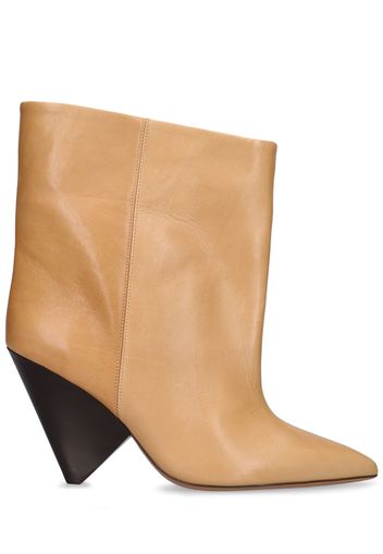 90mm Miyako Leather Ankle Boots