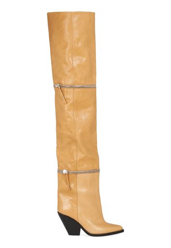 95mm Lelodie Leather Over The Knee Boots