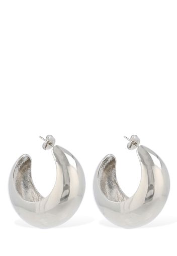 Shiny Crescent Big Hoop Earrings