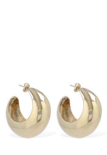 Shiny Crescent Big Hoop Earrings