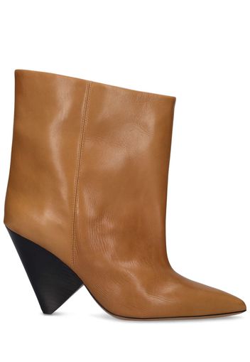 90mm Miyako Leather Ankle Boots