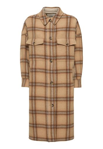 Fontizia Checked Wool Blend Overcoat