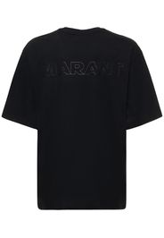 Logo Print Over Cotton Jersey T-shirt