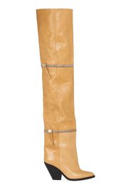 95mm Lelodie Leather Over The Knee Boots