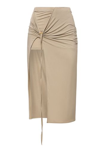 La Jupe Pareo Croissant Cupro Wrap Skirt