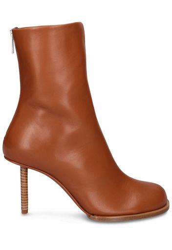 80mm Leather Ankle Boots