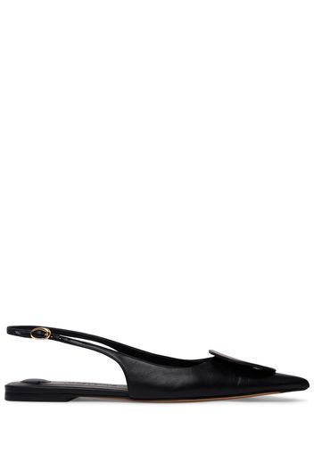 10mm Duelo P Leather Slingback Flats