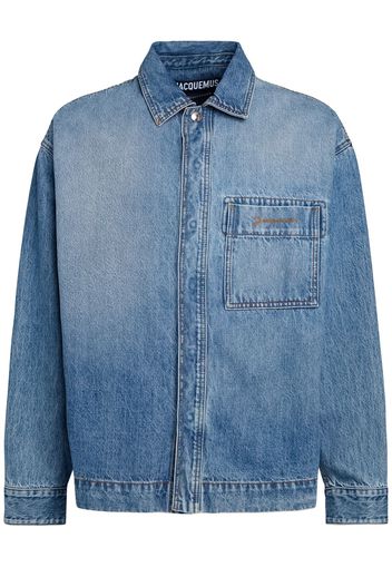 La Chemise De Nîmes Logo Denim Overshirt