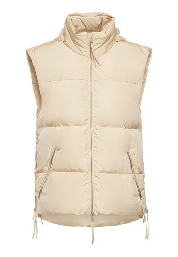 Tech Quilted Down Vest W/ Hood