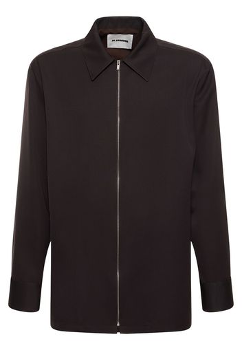 Virgin Wool Zipped Shirt