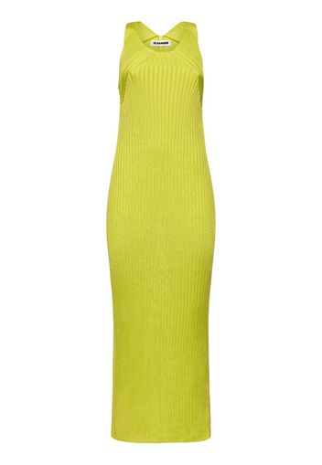 Superfine Ribbed Viscose Midi Dress