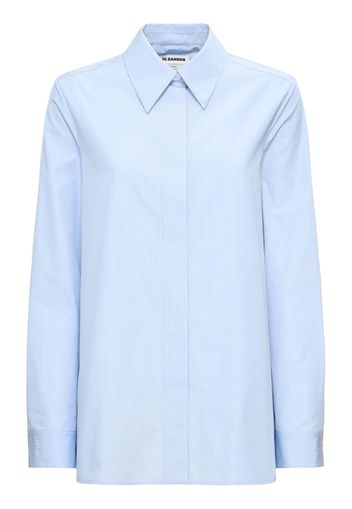 Relaxed Striped Cotton Poplin Shirt