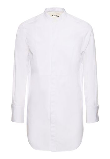 Oversize Cotton Poplin Plastron Shirt