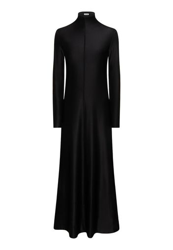 Compact Matte Viscose Jersey Long Dress