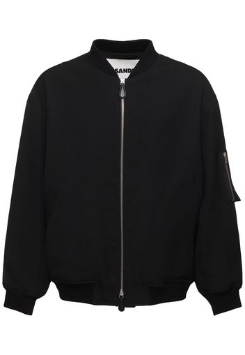 Blouson Wool Gabardine Bomber Jacket