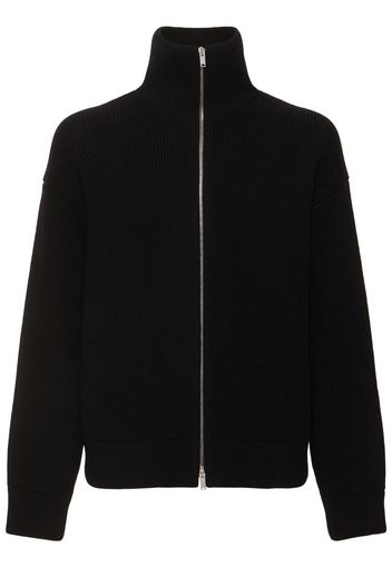 Shetland Cashmere & Wool Zip Cardigan