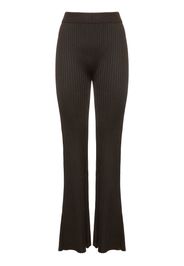 Superfine Ribbed Viscose Flared Pants