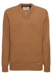 Wool Blend V Neck Sweater