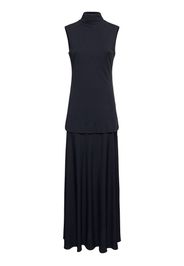 Fluid Viscose Crepe Long Dress