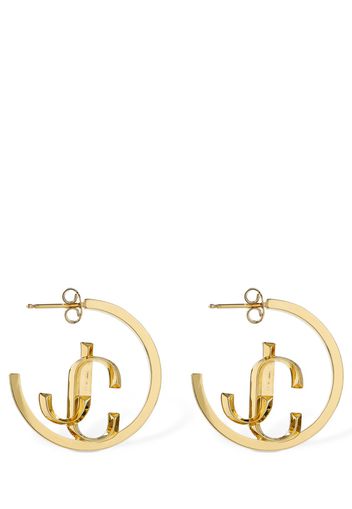 Jc Monogram Hoop Earrings