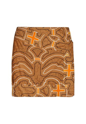 Camel Ayahuma Cotton Mini Skirt